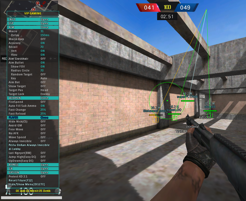 Cara atasi menu D3D/Cheat tidak muncul